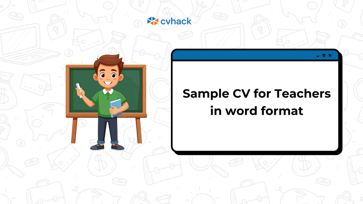 Sample CV for Teachers in Word Format